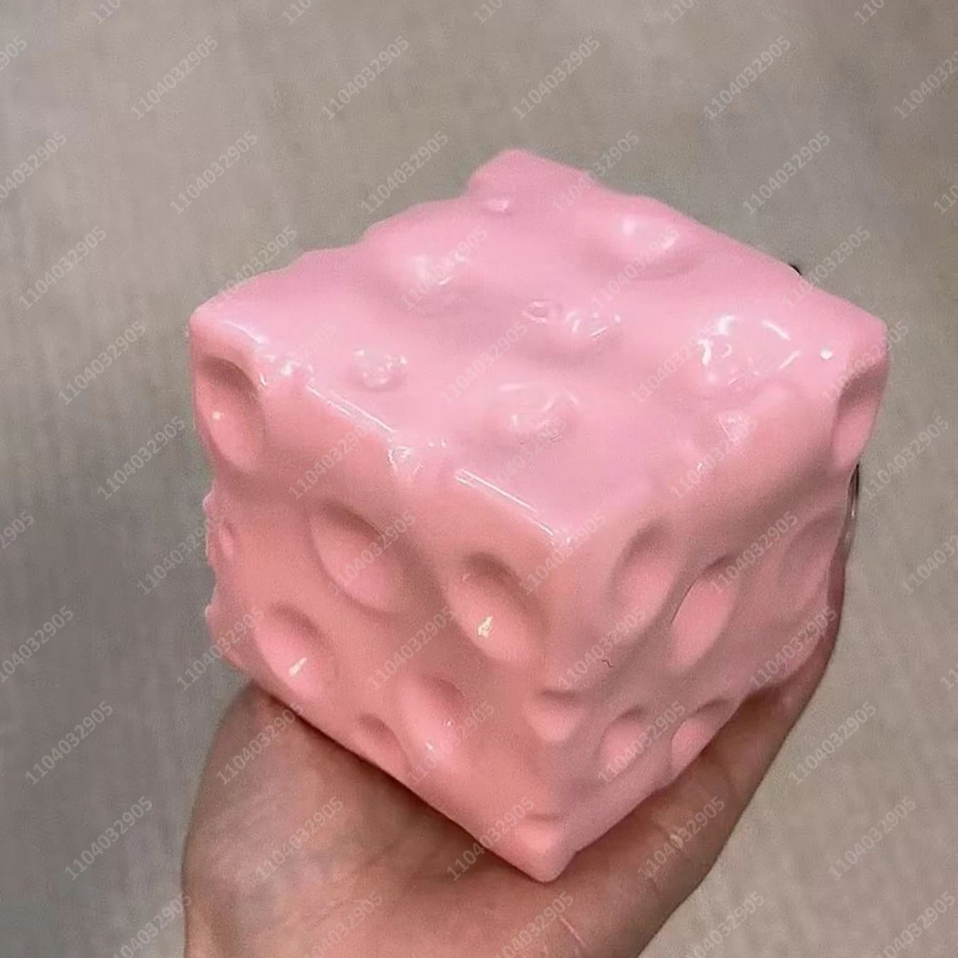 Fidget Cube Original - ジャンボチーズキューブストレスボール ビッグチーズ型押し可能スクイーズボール ノンバウンスフィジェットトイ ASMR感覚ストレス解消クリスマスギフト
