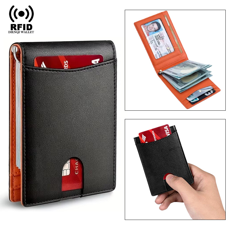 Card Top Loader - 名刺ホルダー クレジットカードホルダー レザー 超薄型 スマートウォレット メンズ