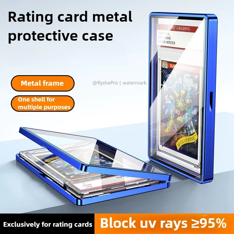 Graded Card Display - グレードカードスラブバンパー,金属フレームケース,グリップエッジ保護,標準psa bgs用バンパー,1個