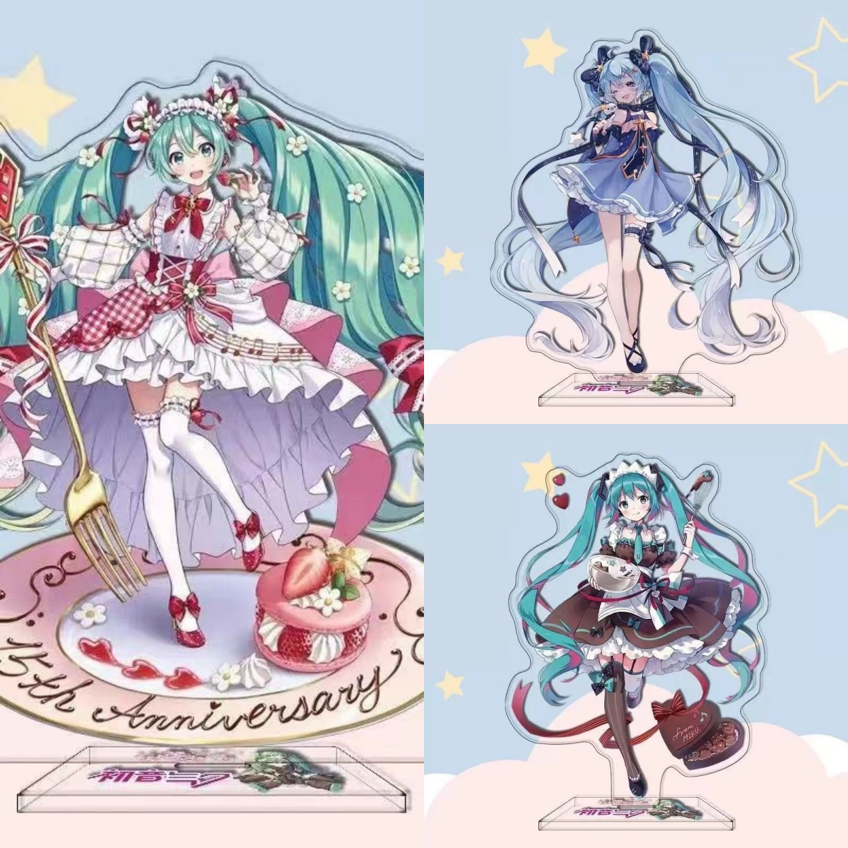 Figma Stand Set - 初音ミク アニメキャラクター アクリルスタンド バーチャルシンガー デスクデコレーション ファンコレクション