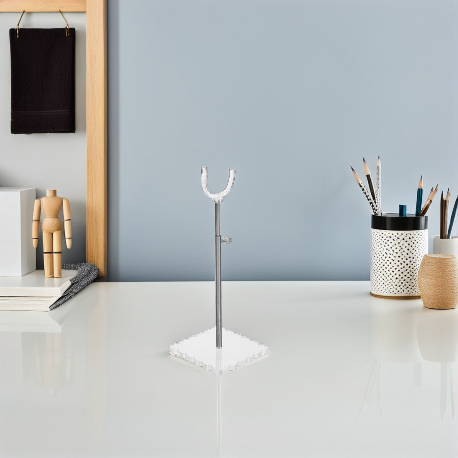Action Figure Stand - 1 セット調整可能なアクリルディスプレイスタンド高さ 1.4-7 インチの透明デスクトップスタンドアクションフィギュアグッズ販売用