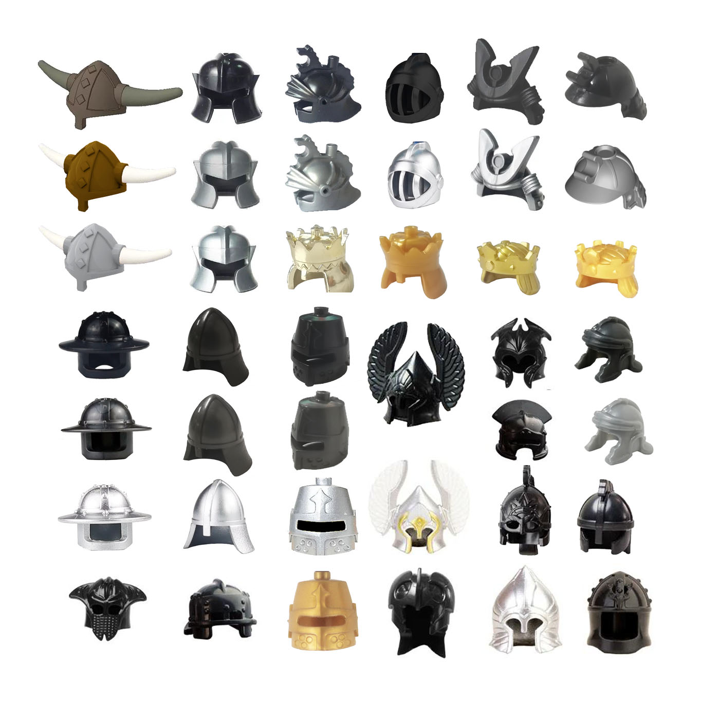 バイキング海賊時代拡声器帽子中世騎士ローマ戦士兵士ヘルメット - Lego Minifigure Holder のレビューと価格