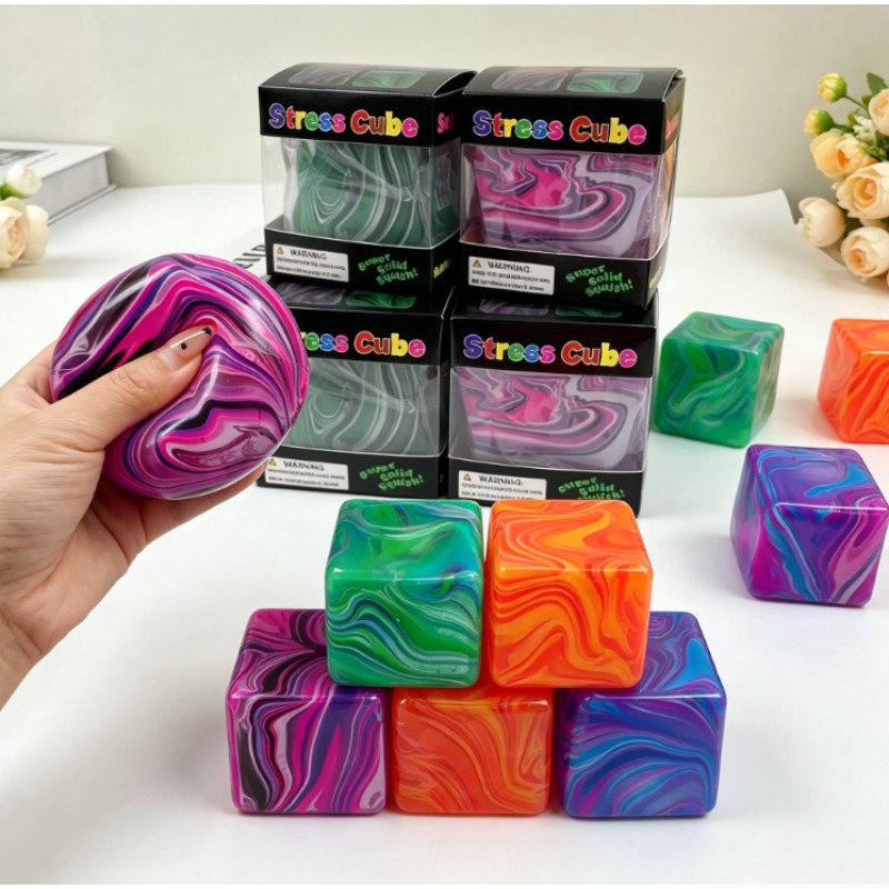 柔らかく粘着性のある感覚ストレス解消おもちゃキューブ、ジェル - Fidget Cube Original のレビューと価格