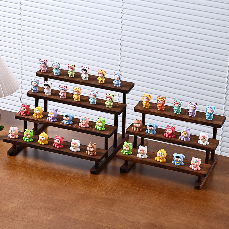 2/3/4/5 層木製ディスプレイライザー棚ファッション収納 - Display Risers Set のレビューと価格