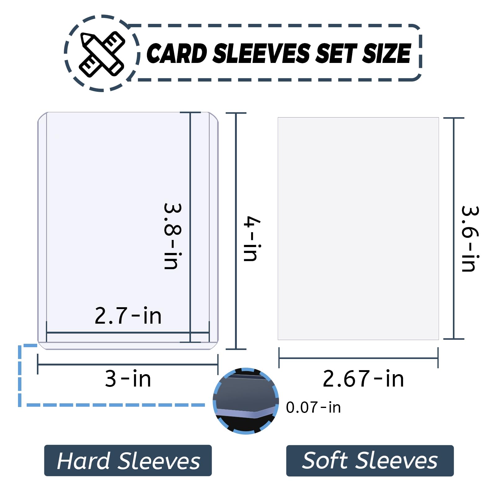 100-600 個のカードスリーブハードソフトカードホルダー - Card Penny Sleeve のレビューと価格